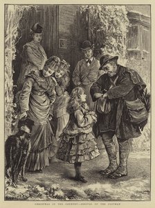 Noël à la campagne, arrivée du facteur